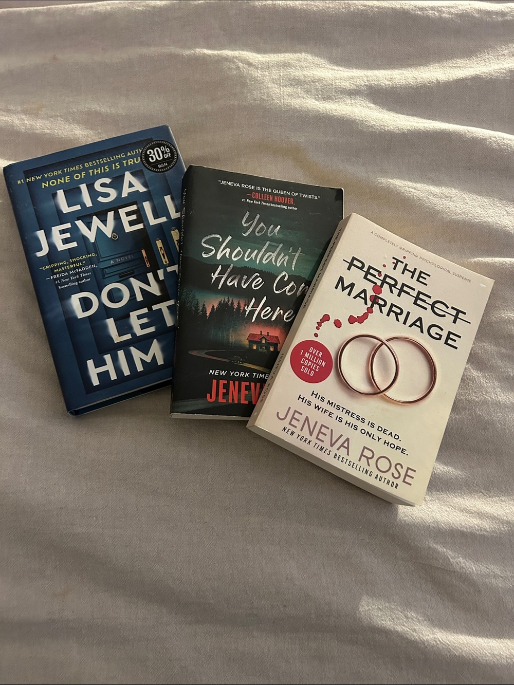 'Don’t Let Him In’, ‘You Shouldn’t Have Come Here’, ‘The Perfect Marriage'